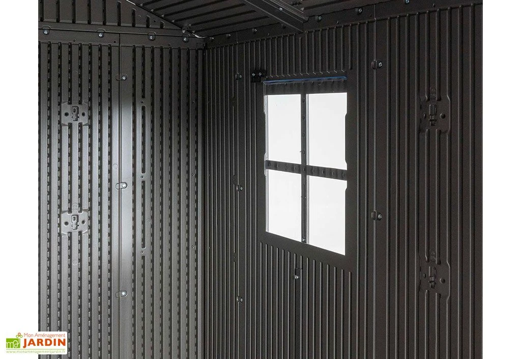 Lifetime Abri De Jardin En Polyéthylène Imitation Bois Et Acier Inox 4,5 M² – Image 3