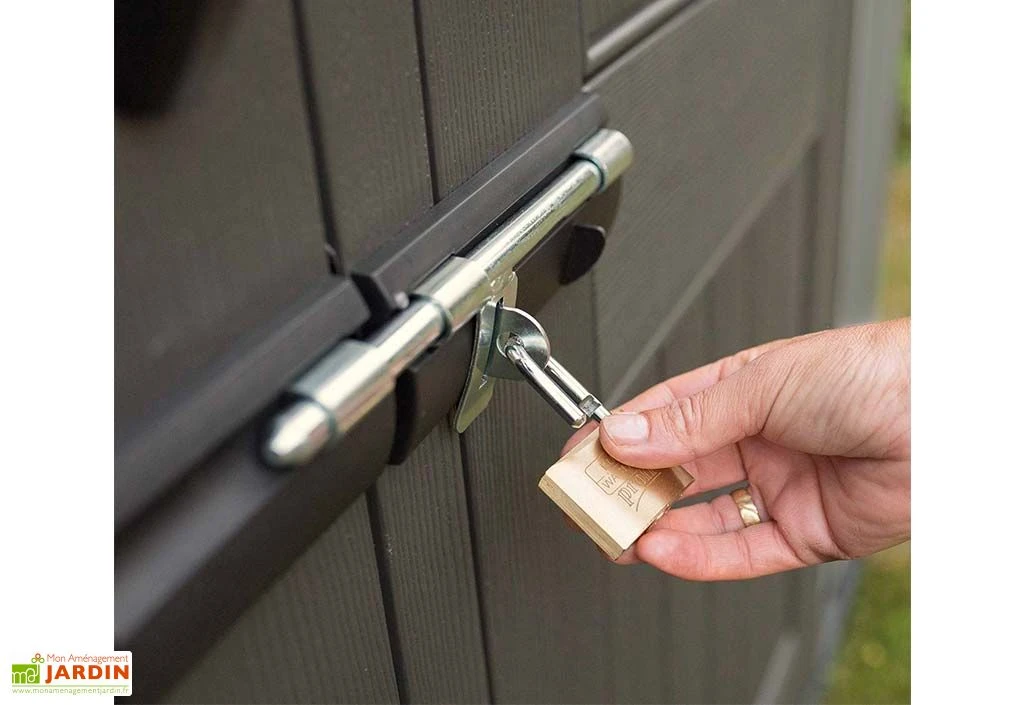 Lifetime Abri De Jardin En Polyéthylène Imitation Bois Et Acier Inox 4,5 M² – Image 5