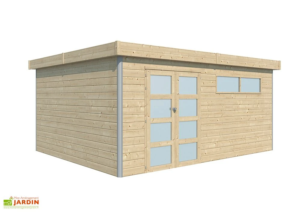Abri De Jardin En Bois D’épicéa Brut Et Profilés En Aluminium - 18,7 M² – Image 2