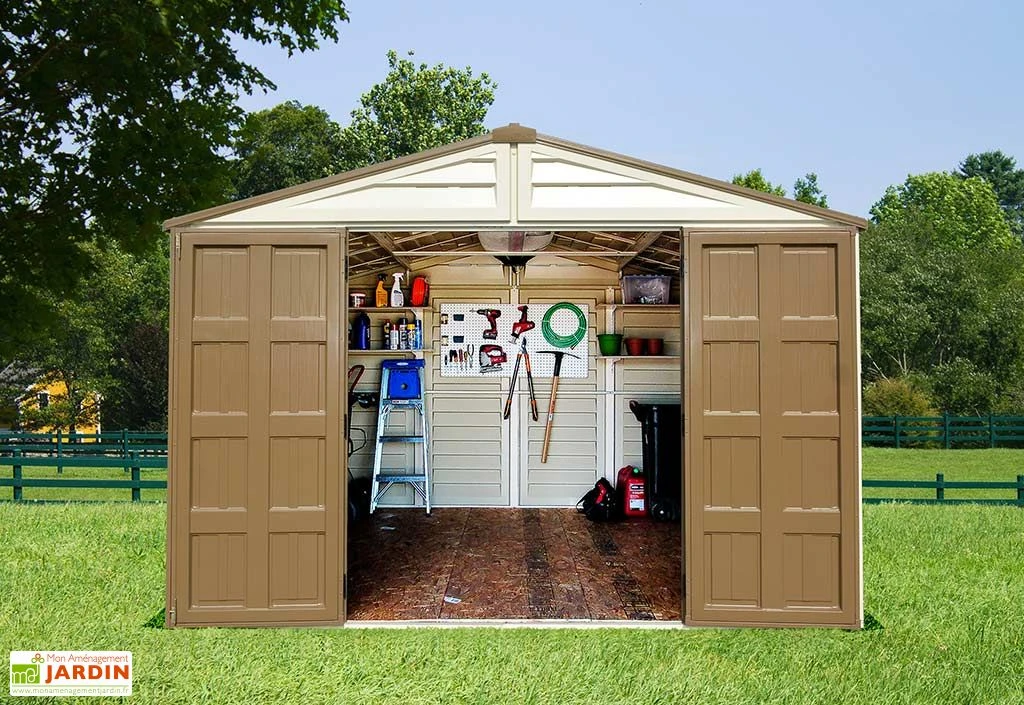 Abri De Jardin En PVC Duramax Beige 10 M² – Woodstyle Premium 10 X 10 – Image 2