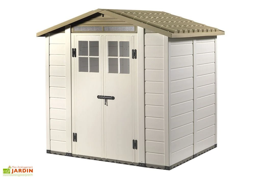 Abri De Jardin En PVC Evo 240 Beige (242x202cm) – Image 3