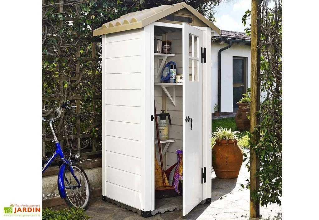 Abri De Jardin Mural En PVC Evo 80 Beige (82x82cm)