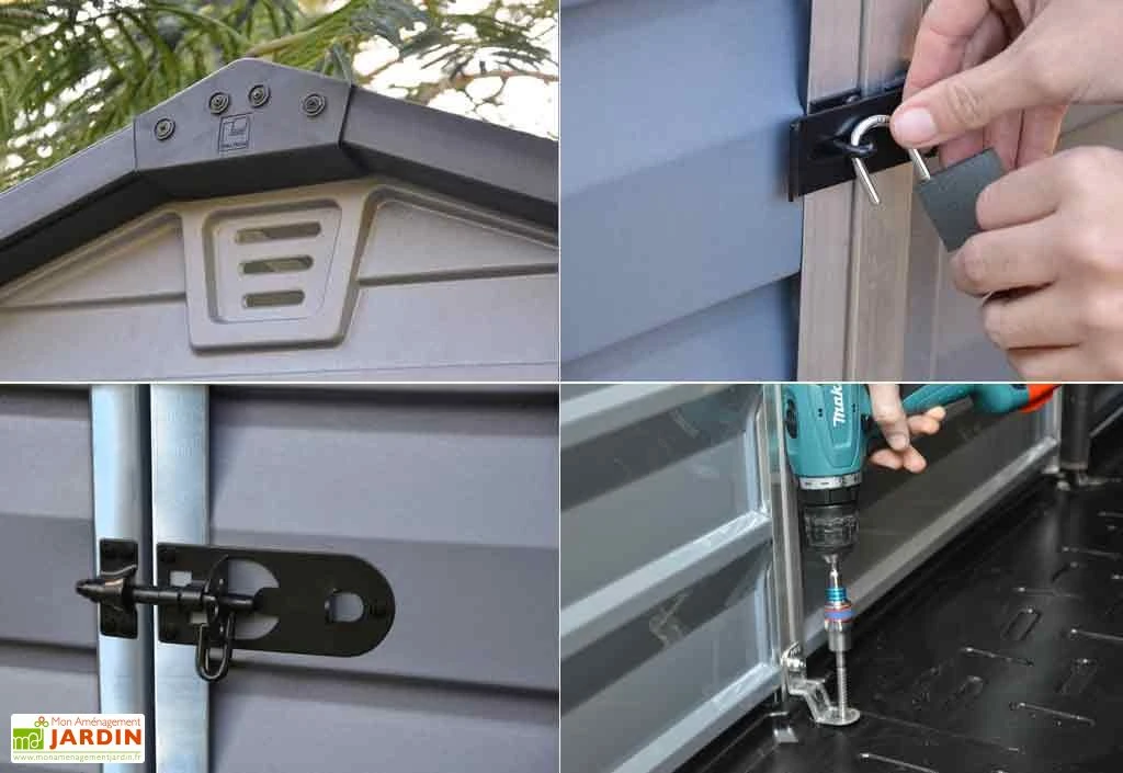 Abri De Jardin Polycarbonate Skylight Palram Gris (1,53x1,85) 2,83 M² – Image 4