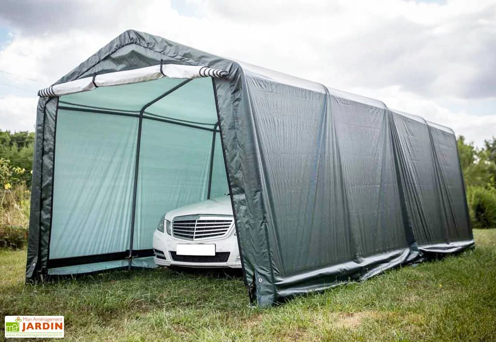 Abri De Jardin En Toile Renforcée Avec Porte Amovible - 305 X 610 Cm – Image 5