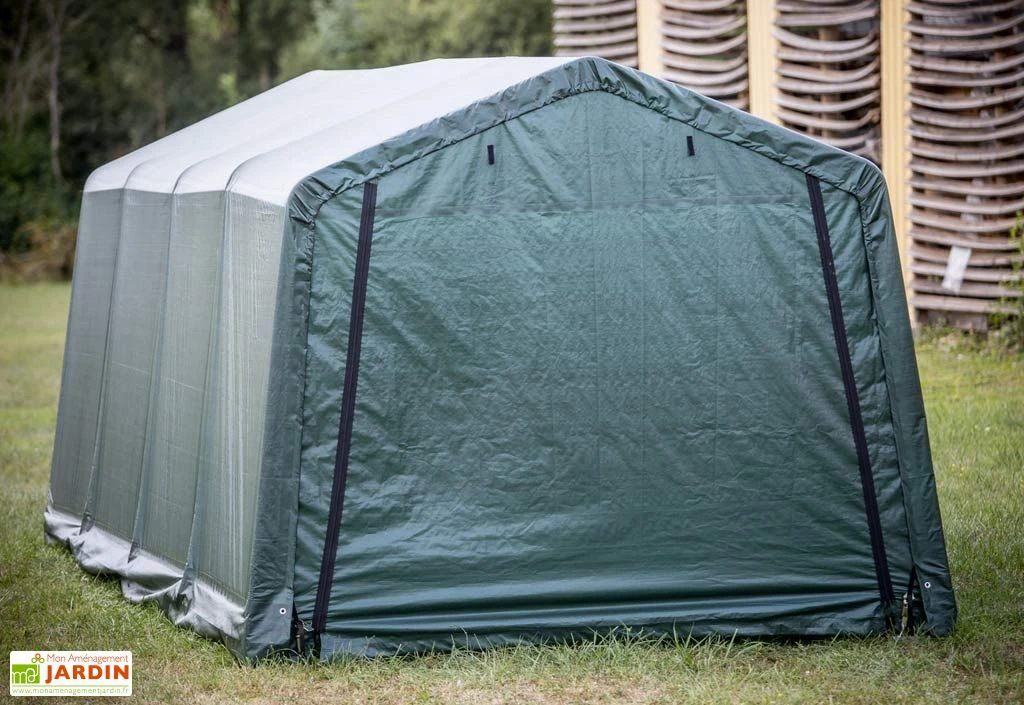 Abri De Jardin En Toile Renforcée Avec Porte Amovible - 305 X 610 Cm – Image 2