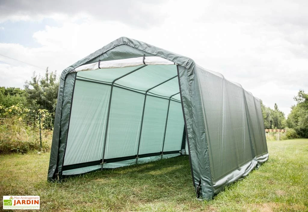 Abri De Jardin En Toile Renforcée Avec Porte Amovible - 305 X 610 Cm – Image 3