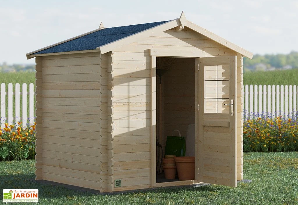 Abri De Jardin En Bois D’épicéa Brut Juno – 4,9 M² – Image 2