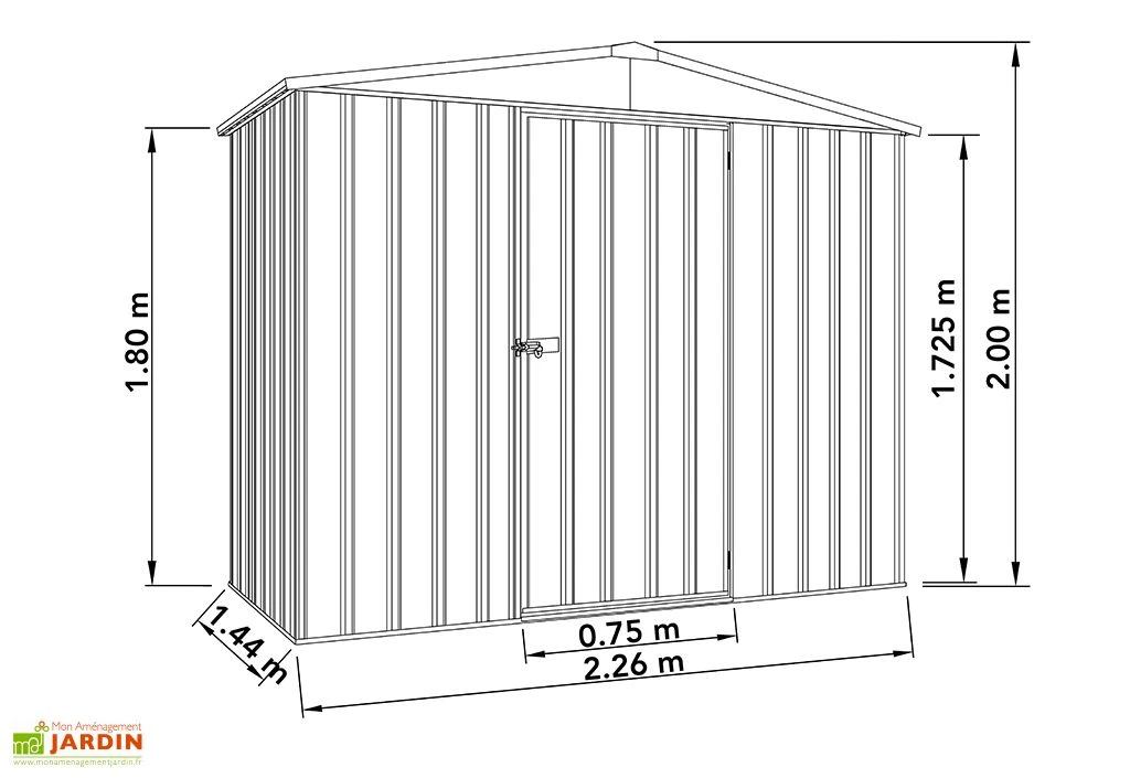 Abri De Jardin En Métal Fraser – 3,2 M² – Image 3