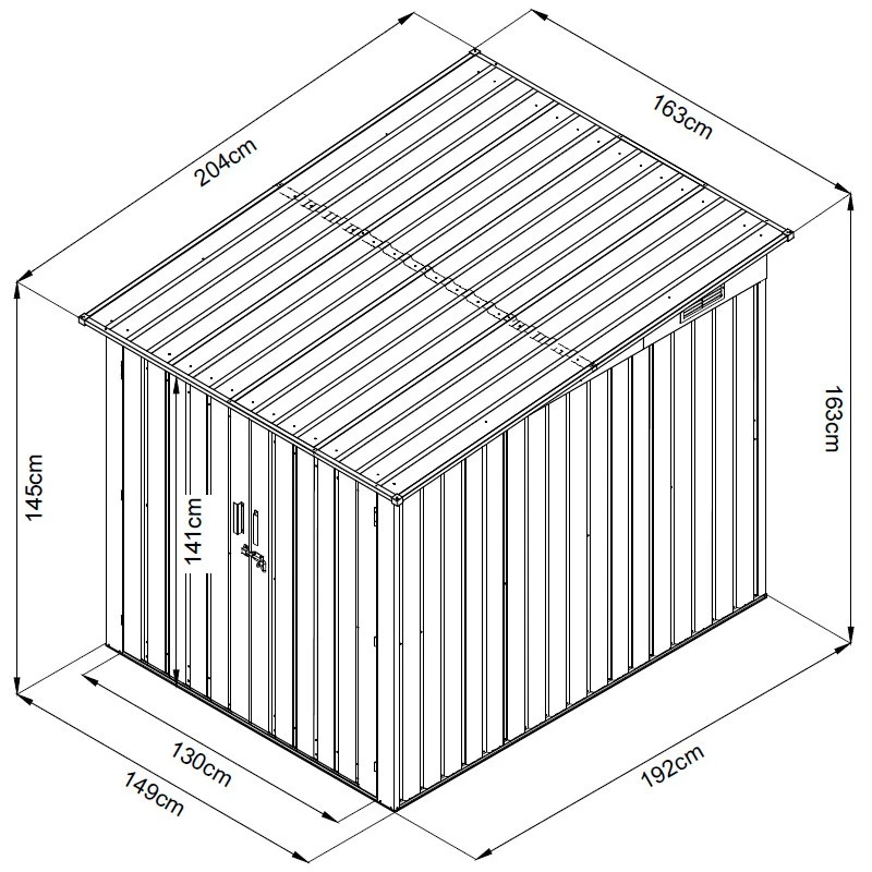 Abri Pour 3 Vélos En Métal Anthracite 3,32m² + Kit D'ancrage X-METAL – Image 4