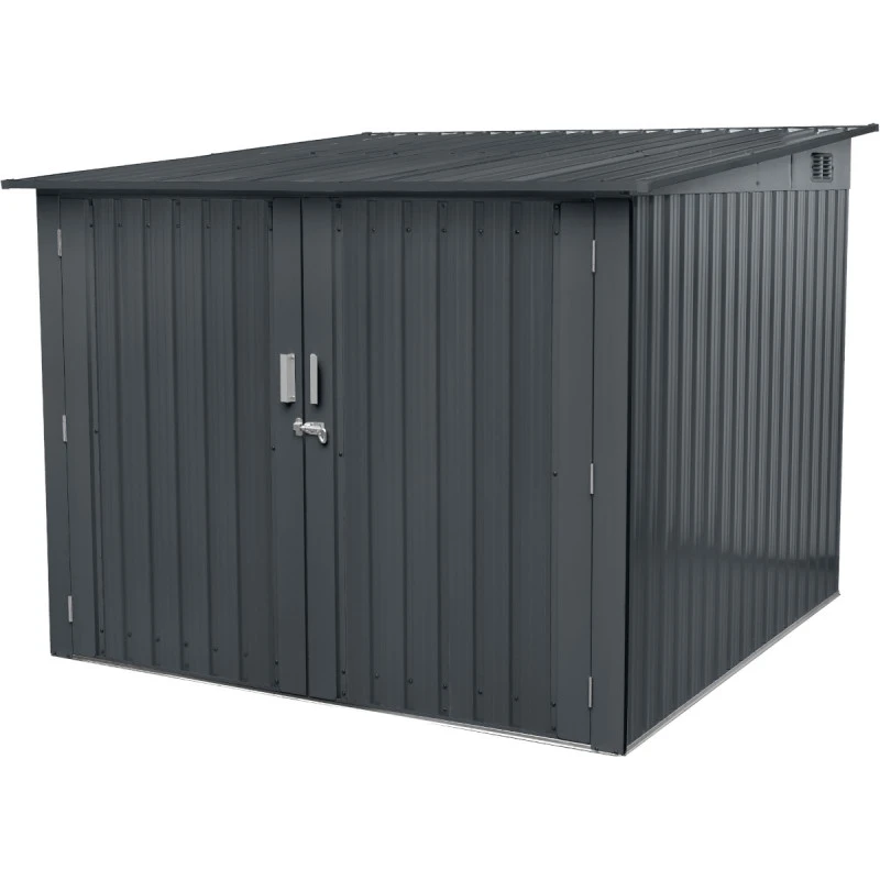 Abri Pour 4 Vélos En Métal Anthracite 4,2m² + Kit D'ancrage X-METAL – Image 2