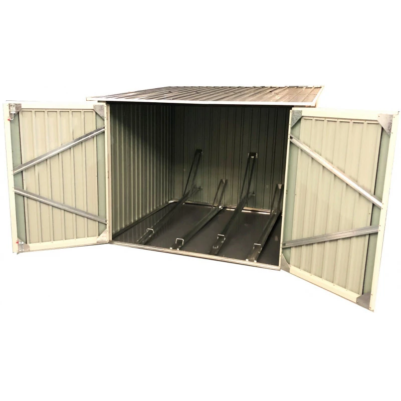 Abri Pour 4 Vélos En Métal Anthracite 4,2m² + Kit D'ancrage X-METAL – Image 3