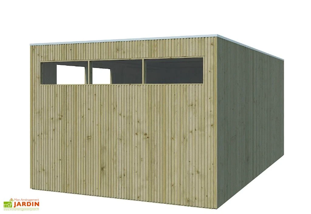 Abri De Jardin En Bois D’épicéa Traité Qube 14 M² – Image 3