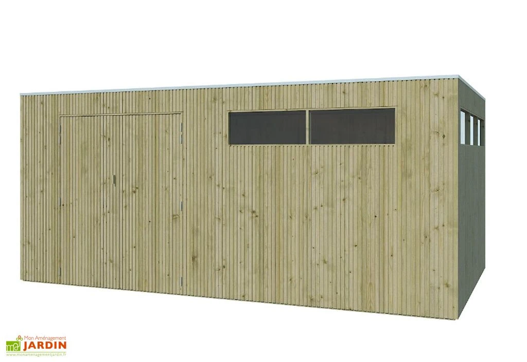 Abri De Jardin En Bois D’épicéa Traité Qube 14 M²