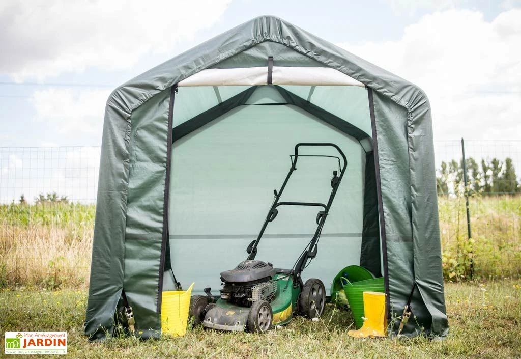 Abri De Jardin En Toile Renforcée Avec Porte Amovible - 183 X 183 Cm – Image 3