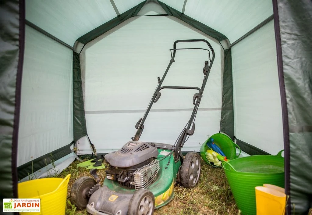 Abri De Jardin En Toile Renforcée Avec Porte Amovible - 183 X 183 Cm – Image 4