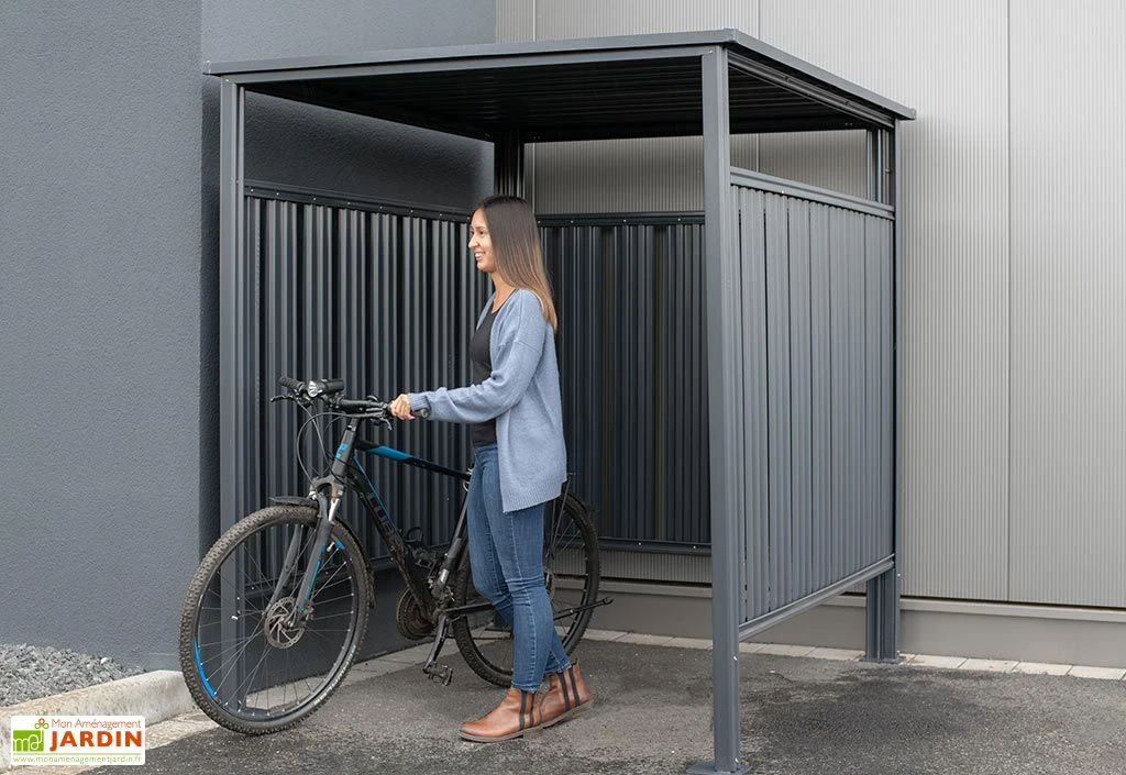 Abri à Vélo En Acier Anthracite 3,6 M² – Image 4