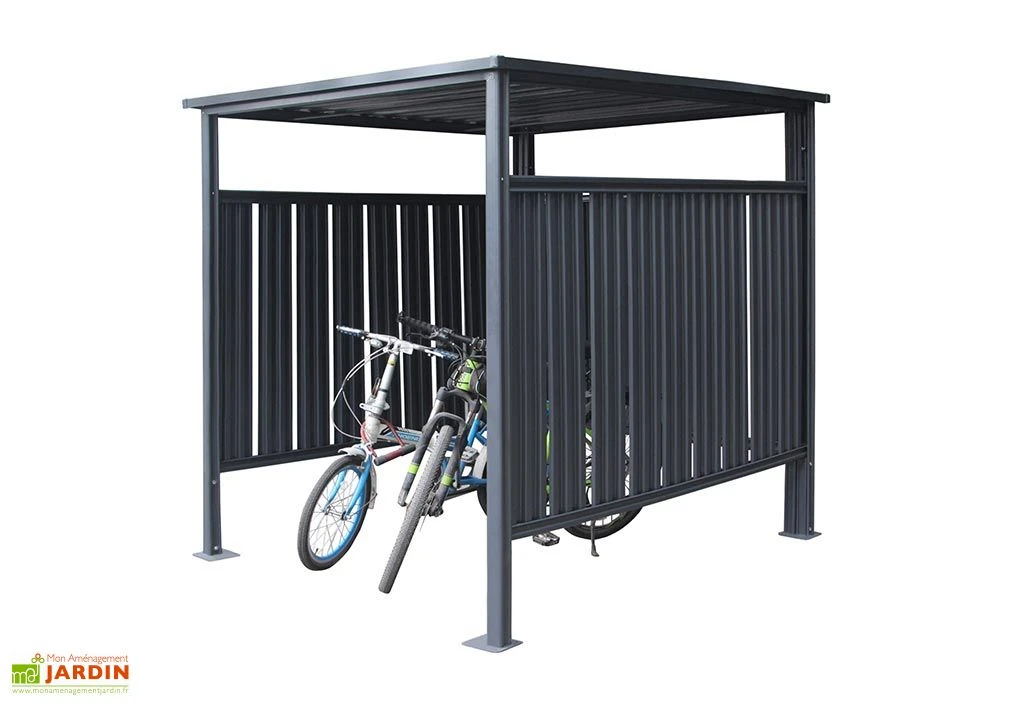 Abri à Vélo En Acier Anthracite 3,6 M²