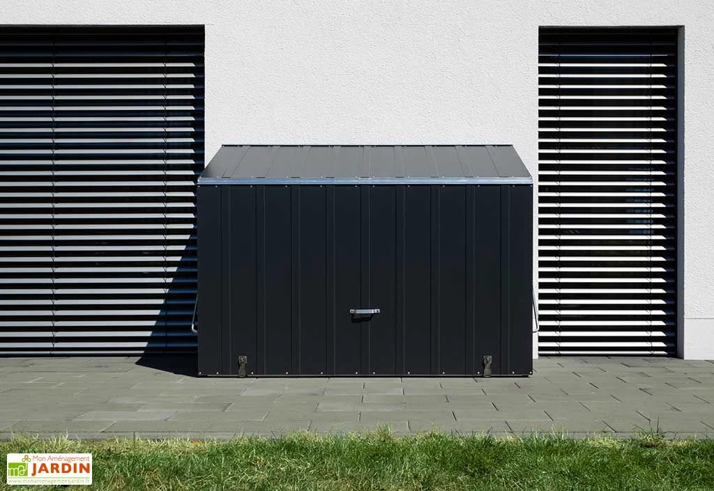 Abri à Vélos En Acier Galvanisé Anthracite 1,74 M² – Image 3