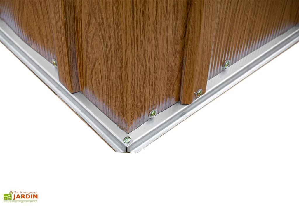 Abri De Jardin En Acier Galvanisé Imitation Bois Woodlake - 2,93 M² – Image 3