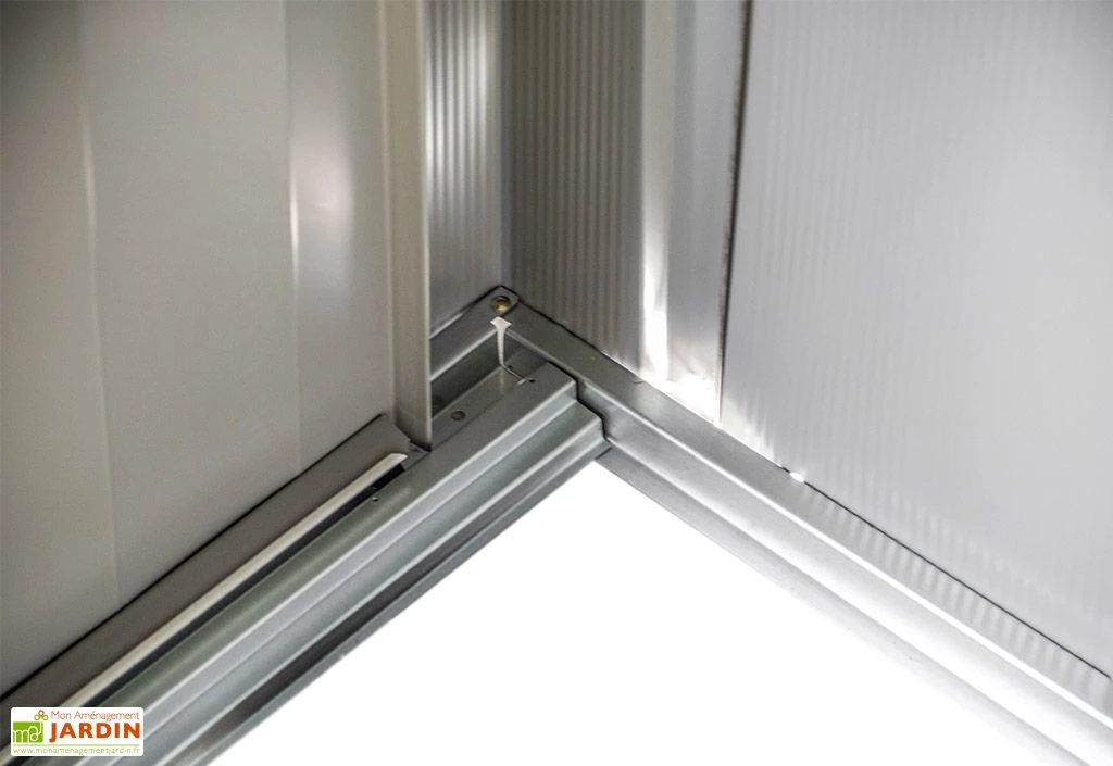 Abri De Jardin En Acier Galvanisé Imitation Bois Woodlake - 2,93 M² – Image 4