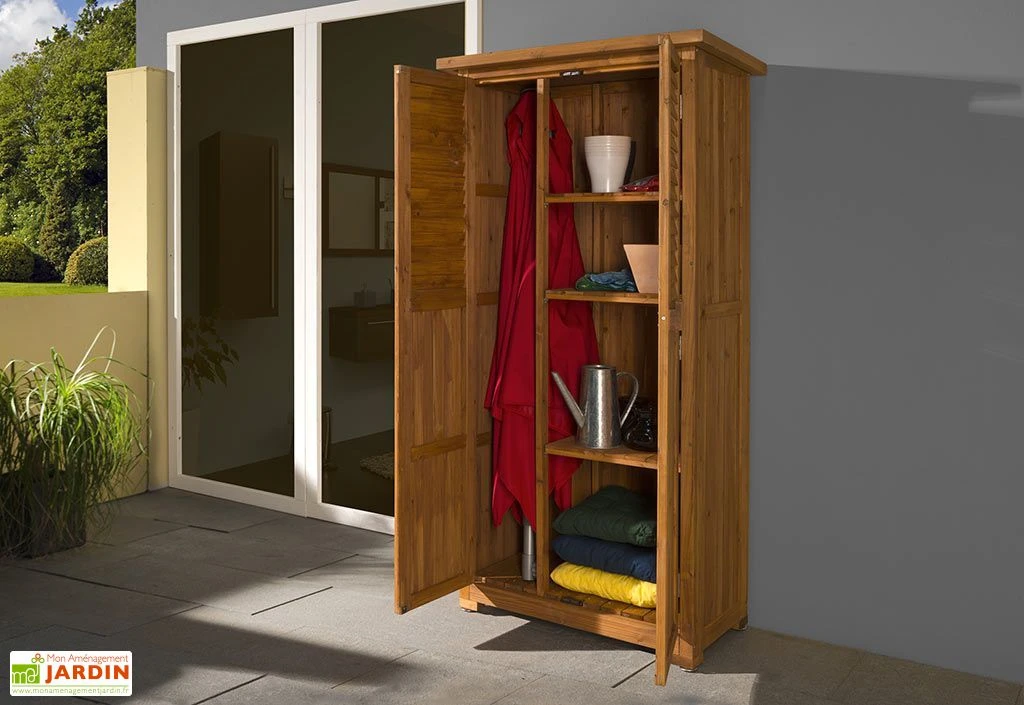 Armoire De Jardin Bois (43x80x180) – Image 2