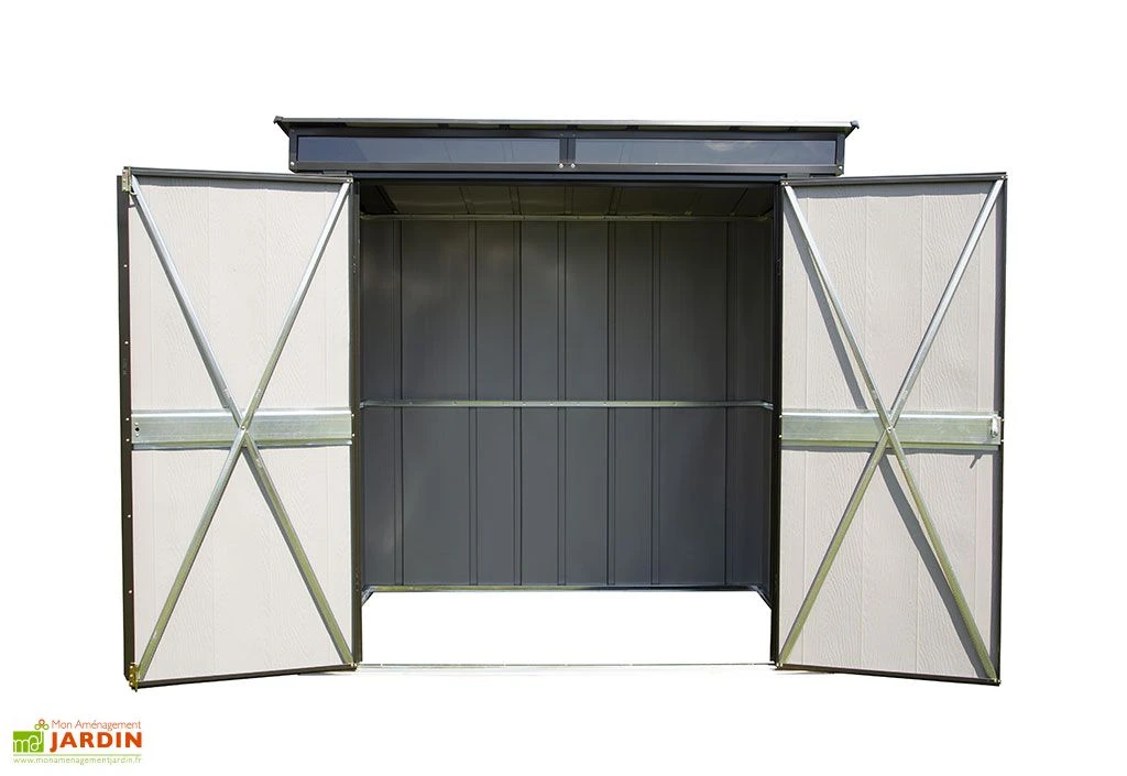 Armoire De Jardin En Acier Galvanisé 208 X 130 Cm – Image 2