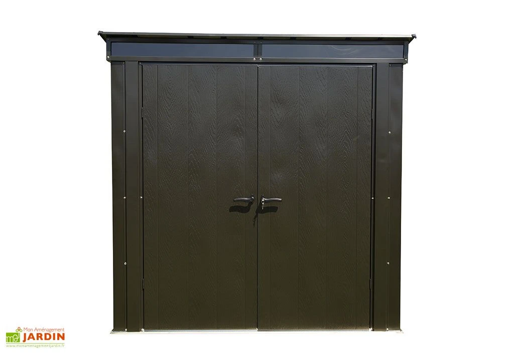 Armoire De Jardin En Acier Galvanisé 208 X 130 Cm – Image 4