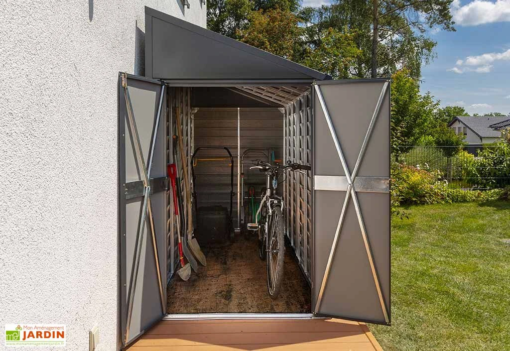 Armoire De Jardin En Acier Galvanisé 124 X 203 Cm – Image 5