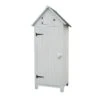 Armoire De Jardin En Bois FSC 10 Mm Blanc 179 Cm