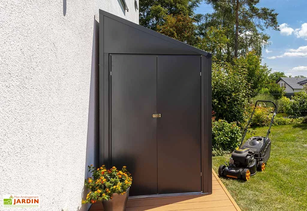 Armoire De Jardin En Acier Galvanisé 124 X 203 Cm – Image 4