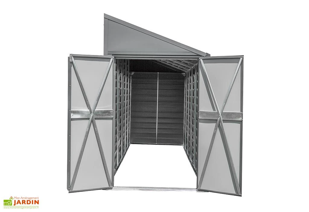 Armoire De Jardin En Acier Galvanisé 124 X 203 Cm – Image 3