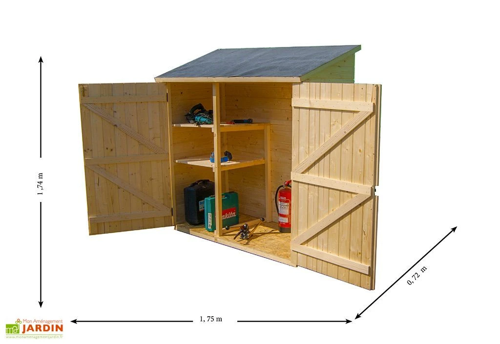 Armoire De Rangement Bois 16mm - 72 X 175 X 174 Cm – Image 3