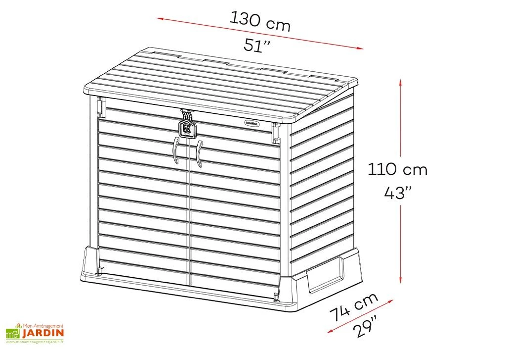 Armoire De Jardin En Résine – 850 L – Image 5
