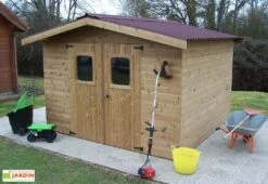 Abri De Jardin En Bois D’épicéa Traité Thermabri – 9 M²