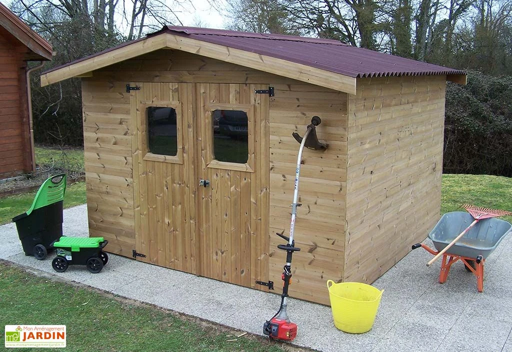 Abri De Jardin En Bois D’épicéa Traité Thermabri – 9 M²