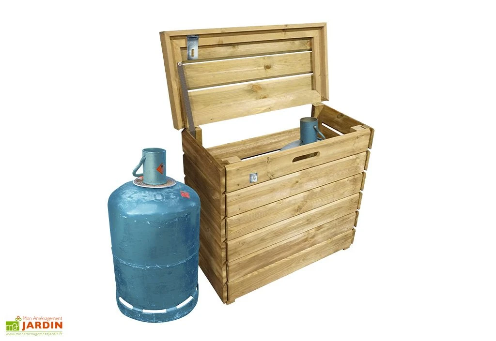 Cache Bouteille De Gaz En Bois Traité (2 Bouteilles) – Malo – Image 2