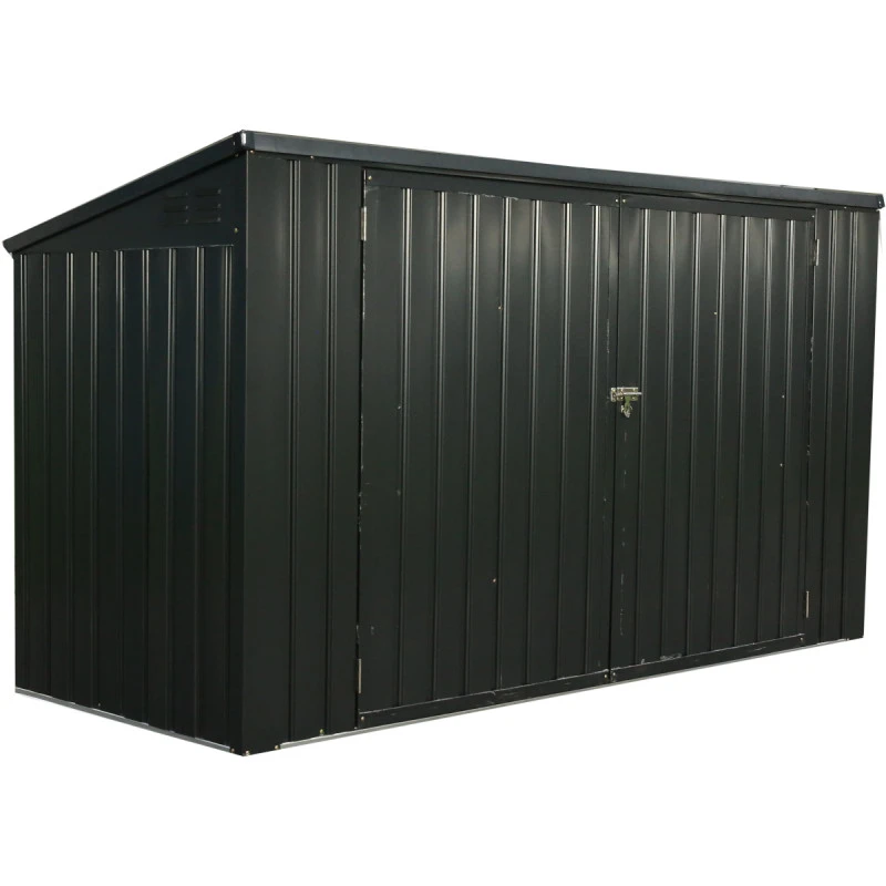 Cache-poubelle Double 172x100x131cm En Acier Pour Conteneurs 240L – Westmann – Image 2
