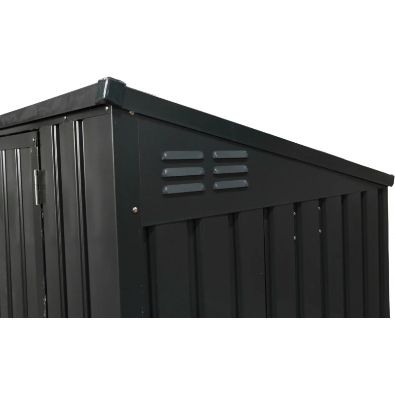 Cache-poubelle Double 172x100x131cm En Acier Pour Conteneurs 240L – Westmann – Image 3