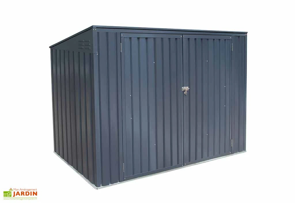 Cache-Poubelle Extérieur En Acier 100 X 235 X 131 Cm (3 Poubelles) – Image 2