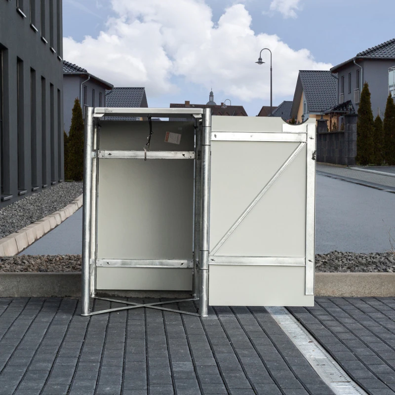 Cache-poubelle Müllbox En Aluminium Gris 240L – HIDE – Image 3