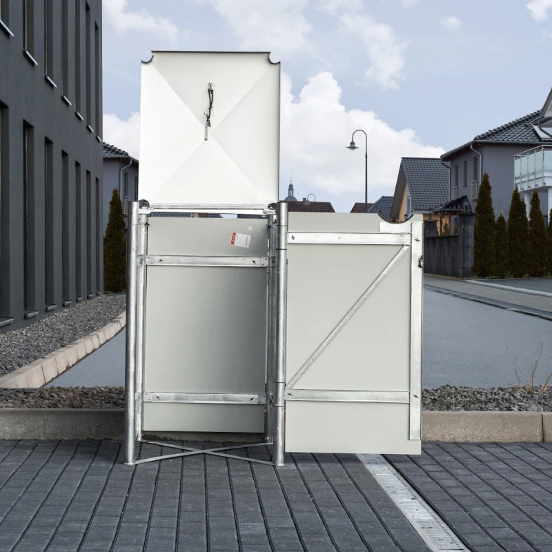 Cache-poubelle Müllbox En Aluminium Gris 240L – HIDE – Image 4