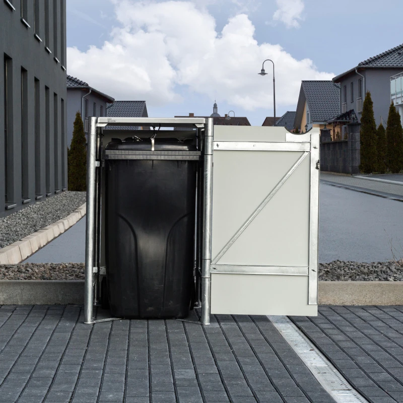 Cache-poubelle Müllbox En Aluminium Gris 240L – HIDE – Image 5