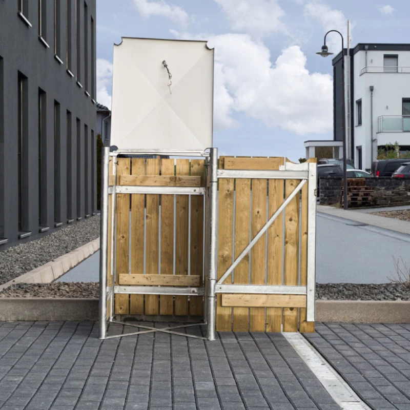 Cache-poubelle Müllbox En Bois Traité Naturel 140L – HIDE – Image 6