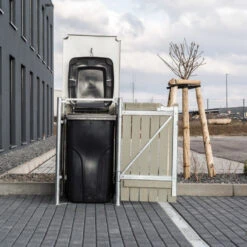 Cache-poubelle Müllbox En Bois Traité Gris 140L – HIDE