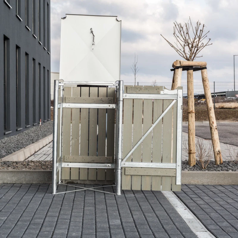 Cache-poubelle Müllbox En Bois Traité Gris 240L – HIDE – Image 6