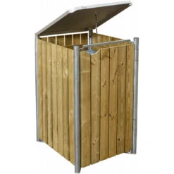 Cache-poubelle Müllbox En Bois Traité Naturel 240L – HIDE
