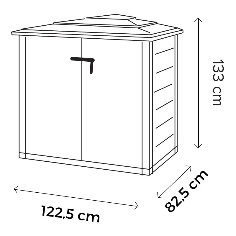 Coffre De Jardin En Résine Avec Plancher 1100L BOX EVO 100 – Garofalo – Image 3
