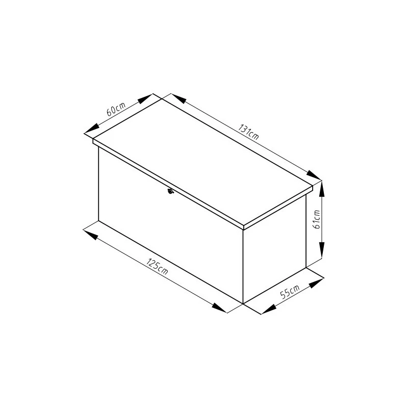 Coffre De Rangement En Métal Anthracite 400L Avec Plancher X-METAL – Image 2