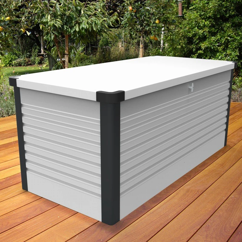 Coffre De Rangement En Métal Blanc 1000L Patio Box 1,46m² TRIMETALS – Image 2