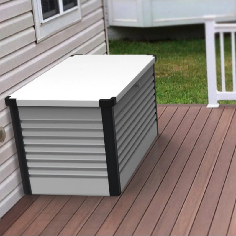 Coffre De Rangement En Métal Blanc 1000L Patio Box 1,46m² TRIMETALS – Image 6